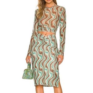 Miaou Preston Skirt - Mint Chocolate Swerve